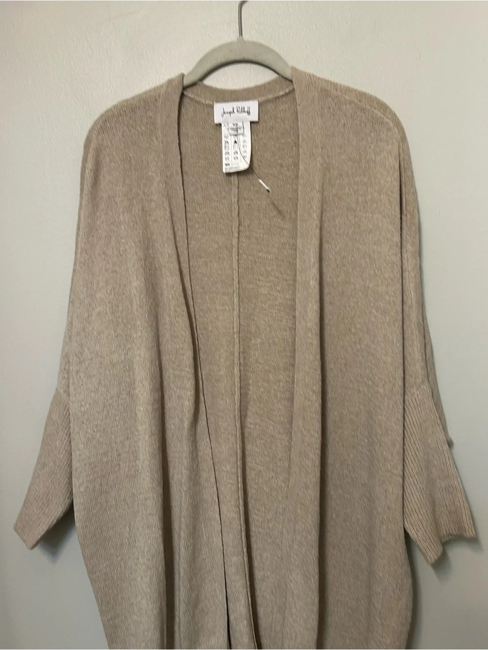 Joseph Ribkoff Open-Front Relaxed Fit Cardigan M Beige‎ Easy New Career Casual